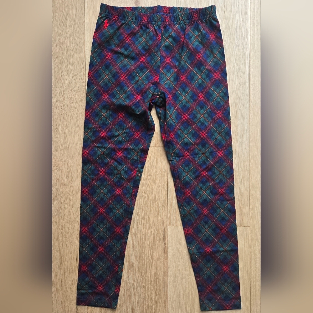 Polo by Ralph Lauren Kids Plaid Leggings - Red and Blue